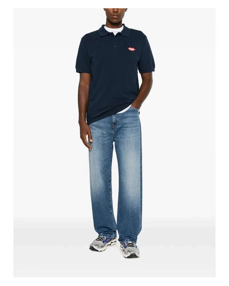 Kenzo Cotton Piqué Polo Shirt — Navy Navy