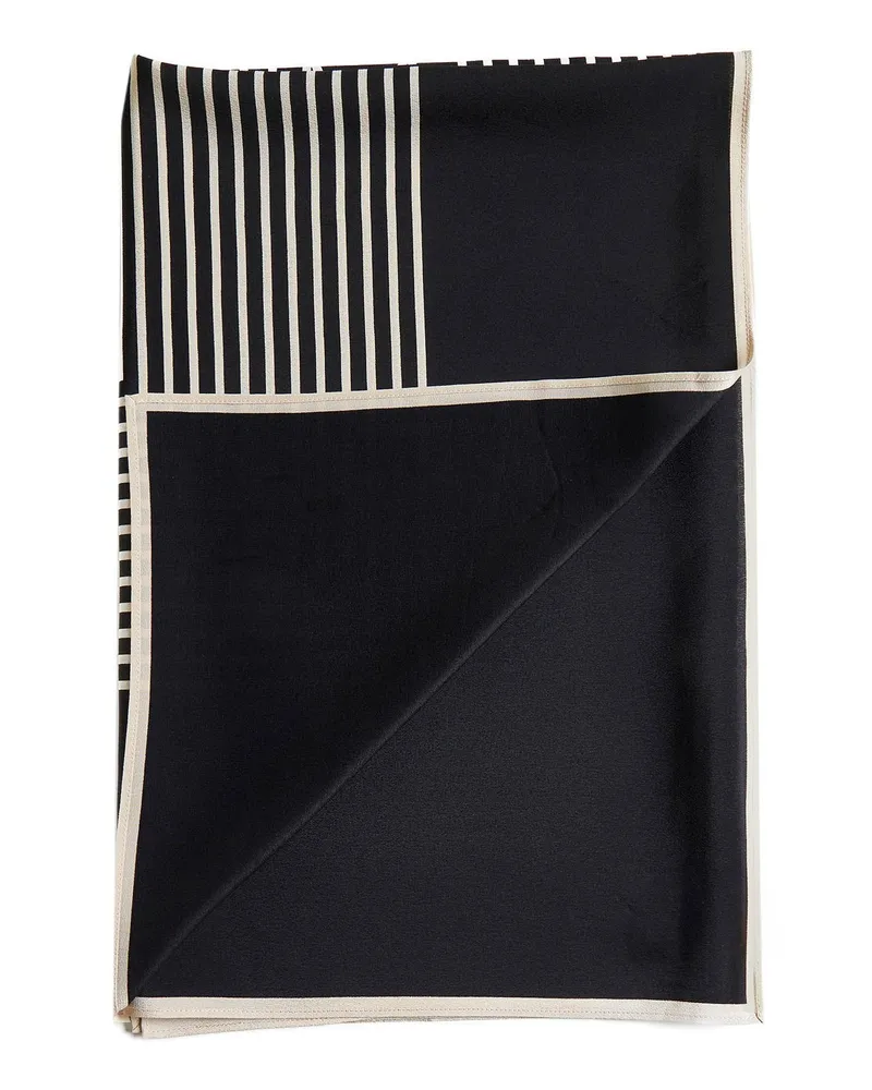 Totême Women's Silk Crêpe Scarf Black Scarfs Black