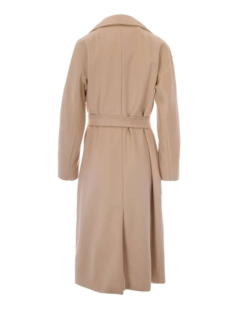 Max Mara Women's Coat Resina Almond Virgin Wool Beige