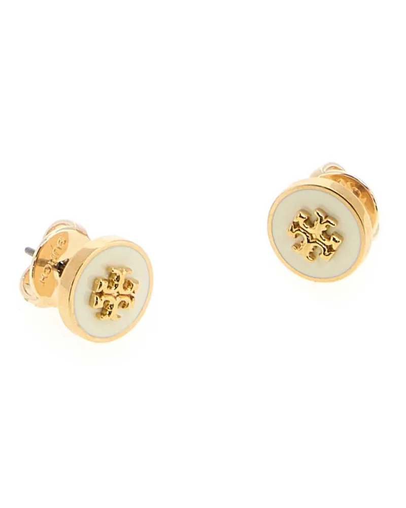 Tory Burch Women's Enameled Metal Icon Earrings 700 Brass Gold