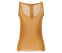 Women's Beige Silk Tank Tops