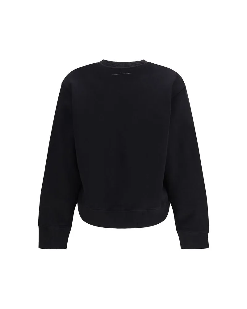 Maison Margiela Women Black Cotton Sweatshirt Clothing Black