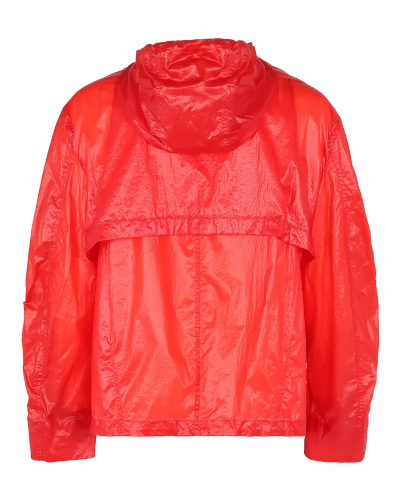 Ferragamo Polyamide Techno Fabric Raincoat — Red Red