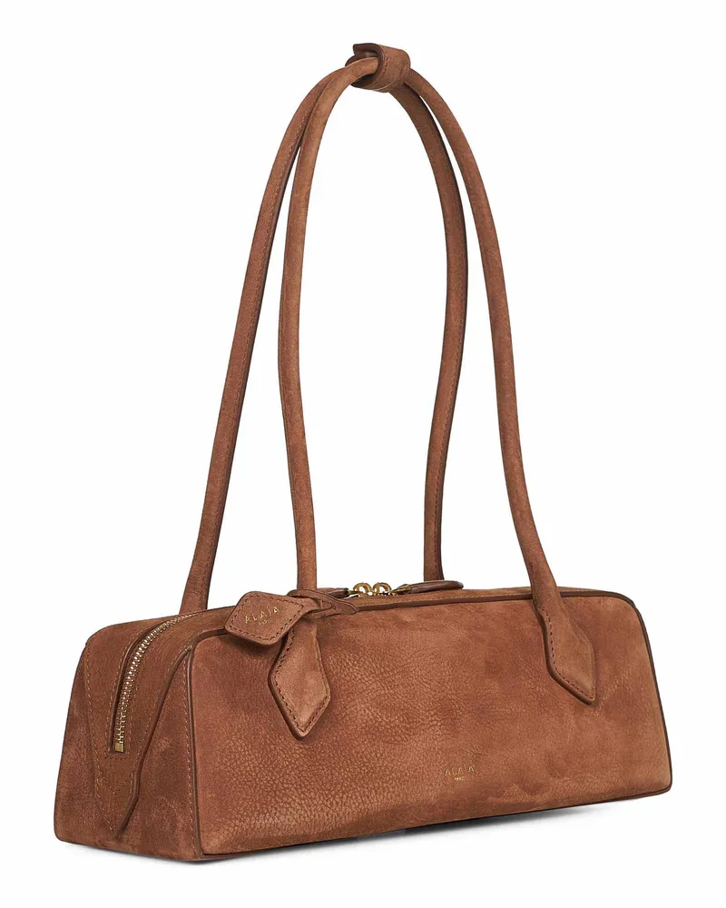 Alaïa Women's Shoulder Bag Le Teckel Camel Calf Leather Brown