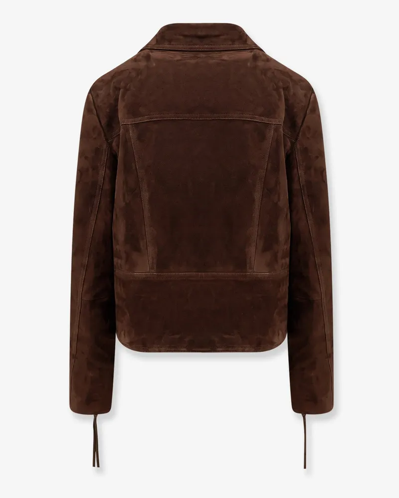 Tom Ford Women's Suede Biker Jacket Brown Suede; Lining: Viscose Brown