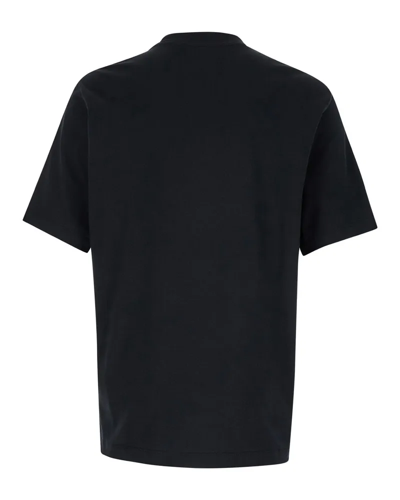 Amiri Men's T-Shirt Crew Neck Black Logo Print Cotton T-Shirts And Polos Black