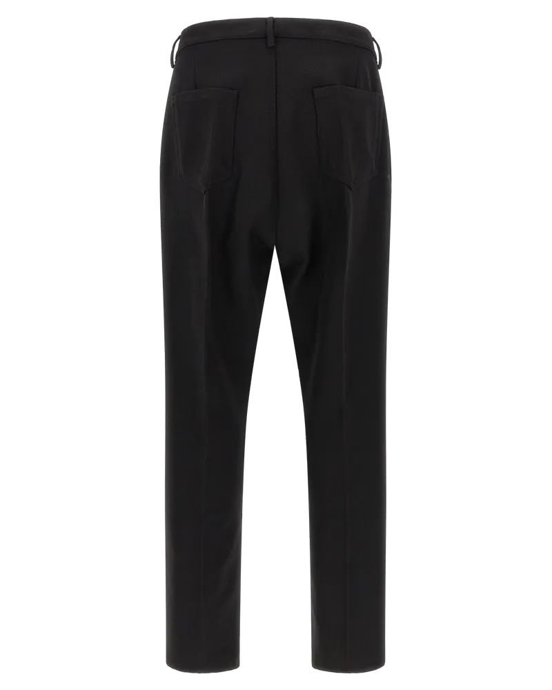 Rick Owens Men's Black Cotton Casual Pants Black