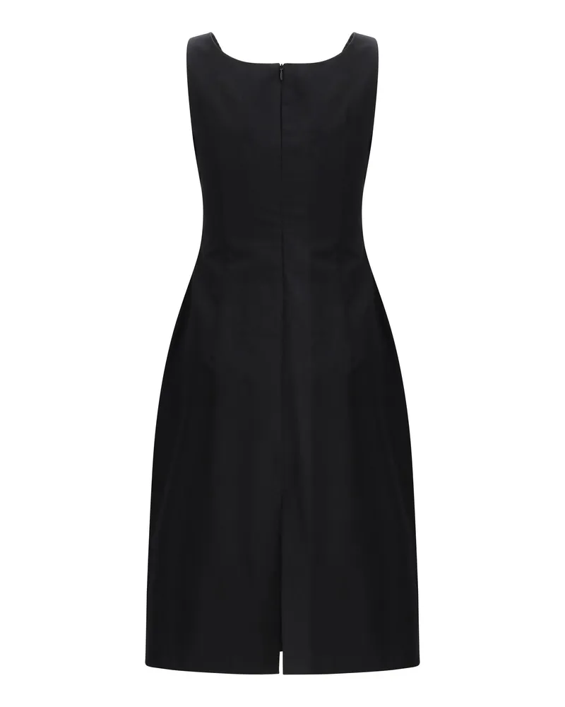 Magda Butrym Women's Sleeveless Dress With A Draped Neckline Black Cotton; Polyamide Black