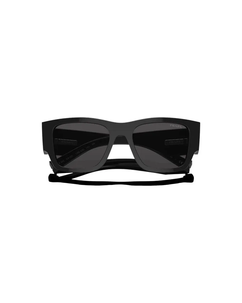Prada 0PR Acetate Square Sunglasses — Black Black