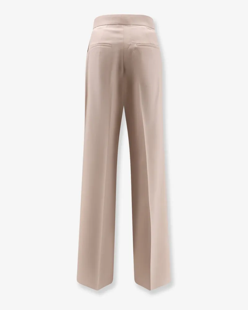 Max Mara Women's Virgin Wool, Mohair And Silk Trousers Beige Beige