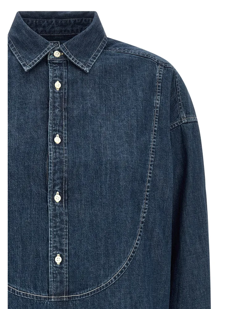 Ralph Lauren Trompe l'Oeil Denim Shirt — Blue Blue