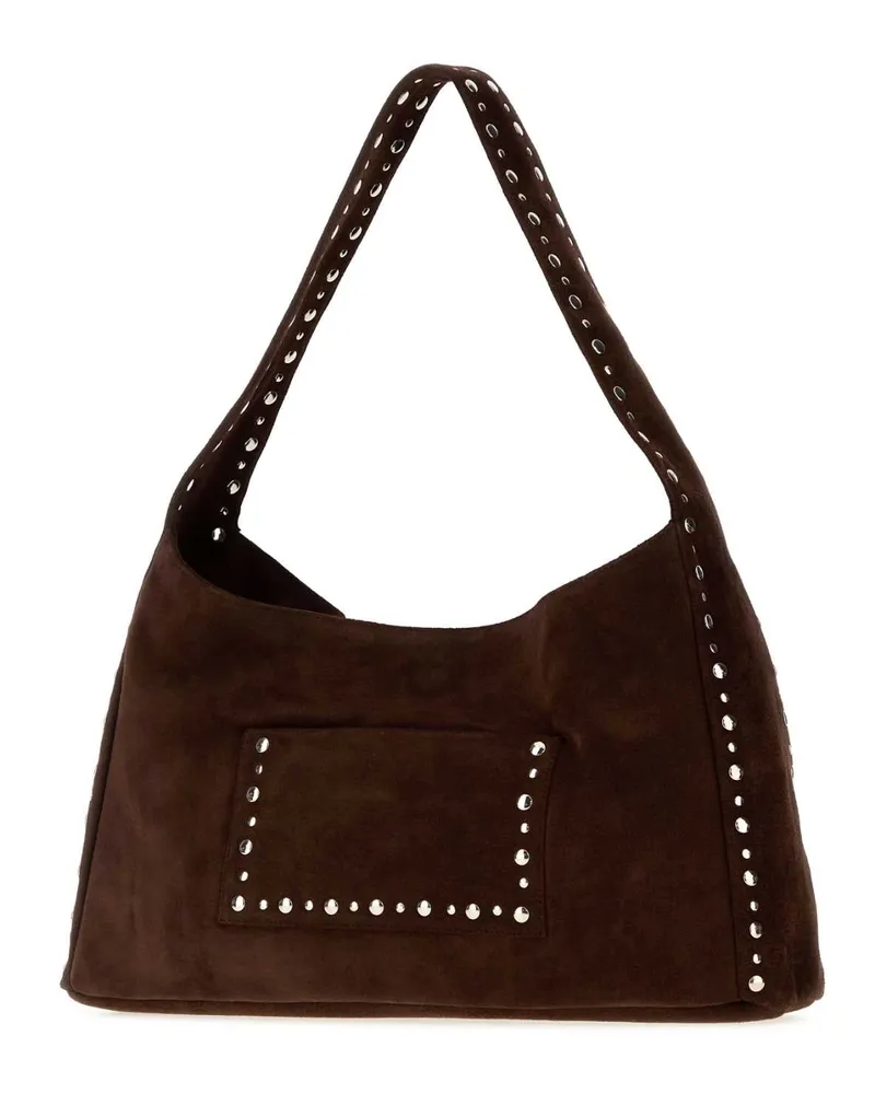 GIMAGUAS Franca Suede Shoulder Bag — Brown Brown