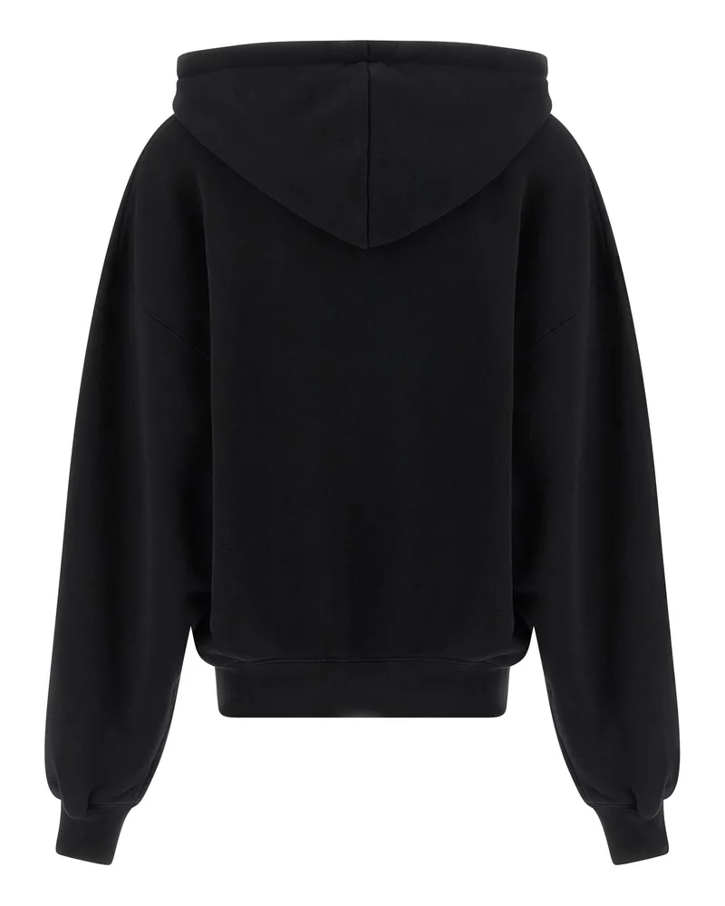 OFF-WHITE Women's Bicolor Cotton Hoodie Clothing Black