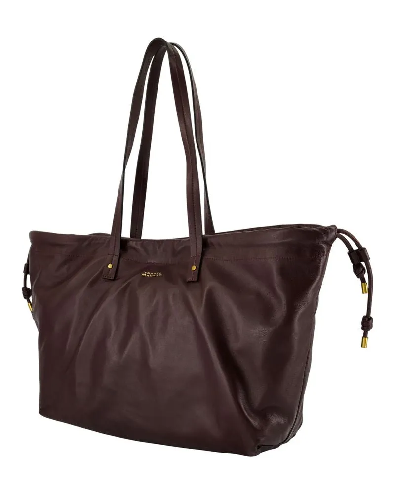 Isabel Marant Women's Silven Shoulder Bag Burgundy Calfskin Burgundy