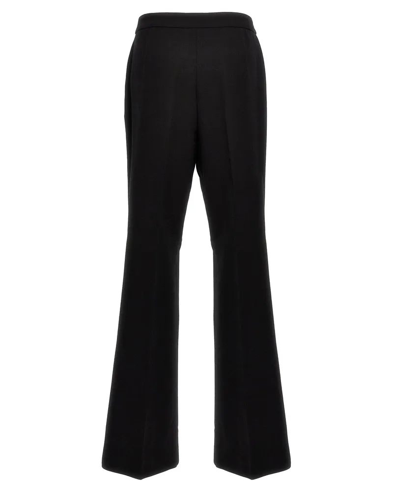 Moschino Wool Blend Crepe Trousers — Black Black