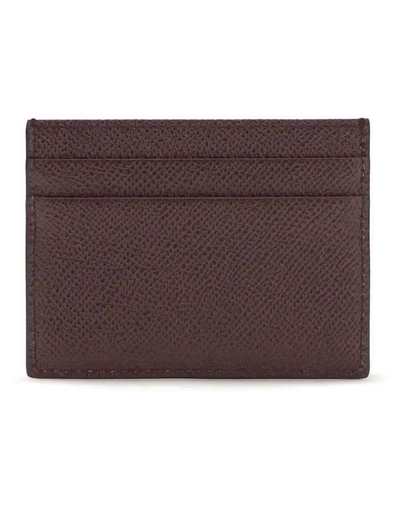 Dolce & Gabbana Calf Leather Card Case — Burgundy Burgundy