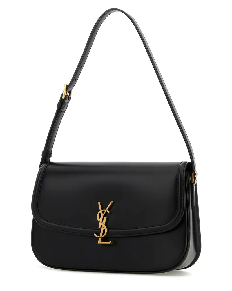 Saint Laurent Women's Black Leather Medium Solferino Shoulder Bag Nero Borse A Mano Black