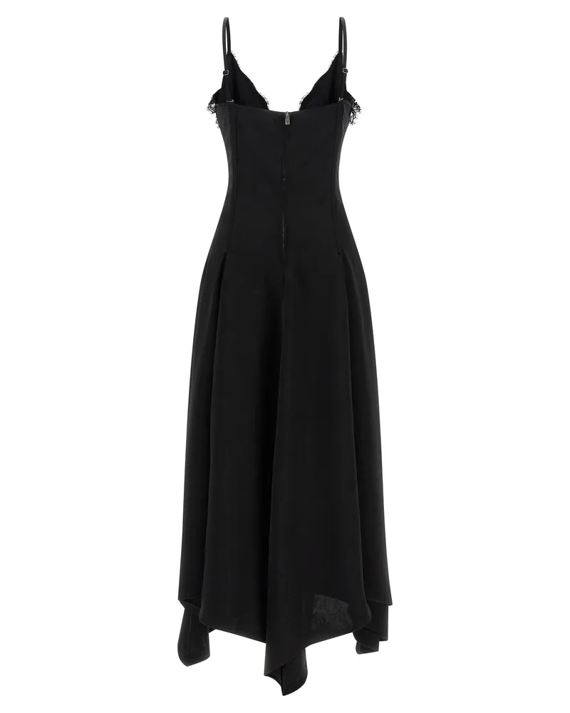 Alexander McQueen Women's Black Acetate Long Dress Black