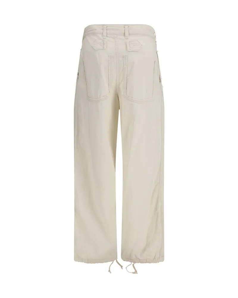 MIHARAYASUHIRO Women's White Cotton Casual Pants White