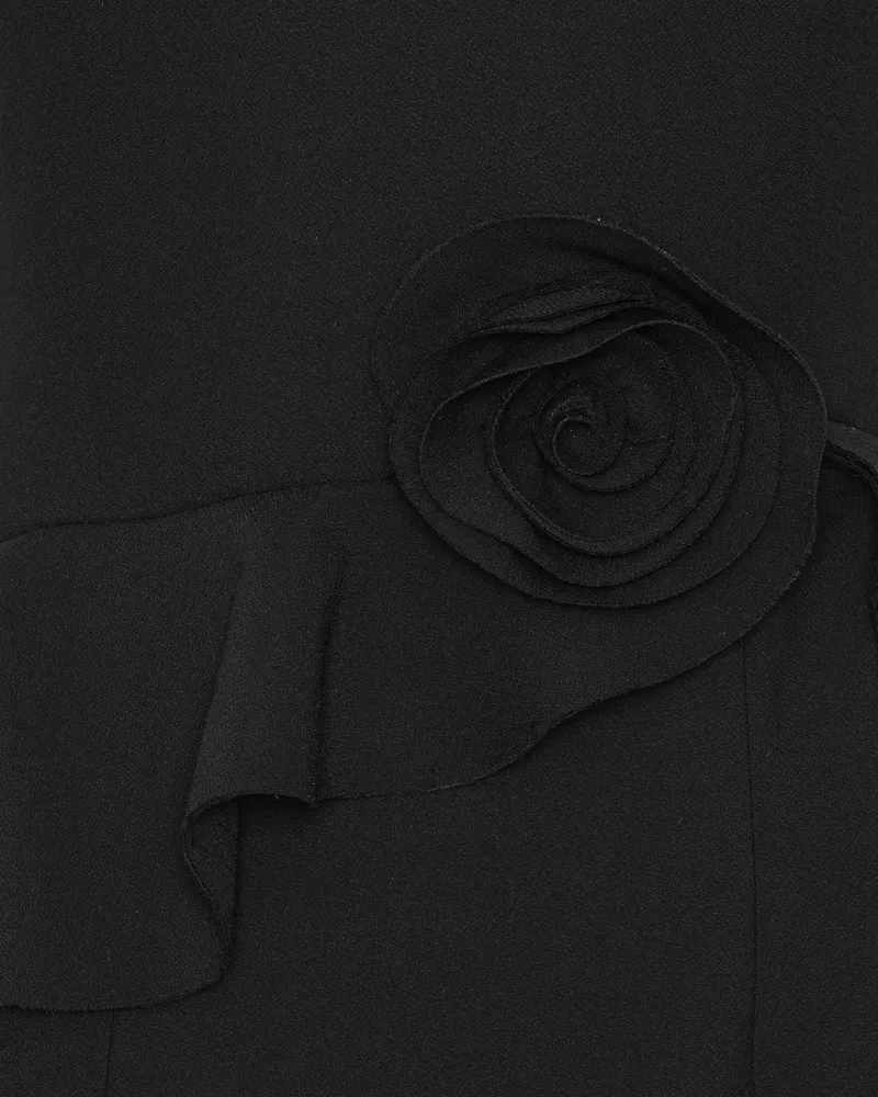 ROTATE Birger Christensen Rose Dress — Black Black