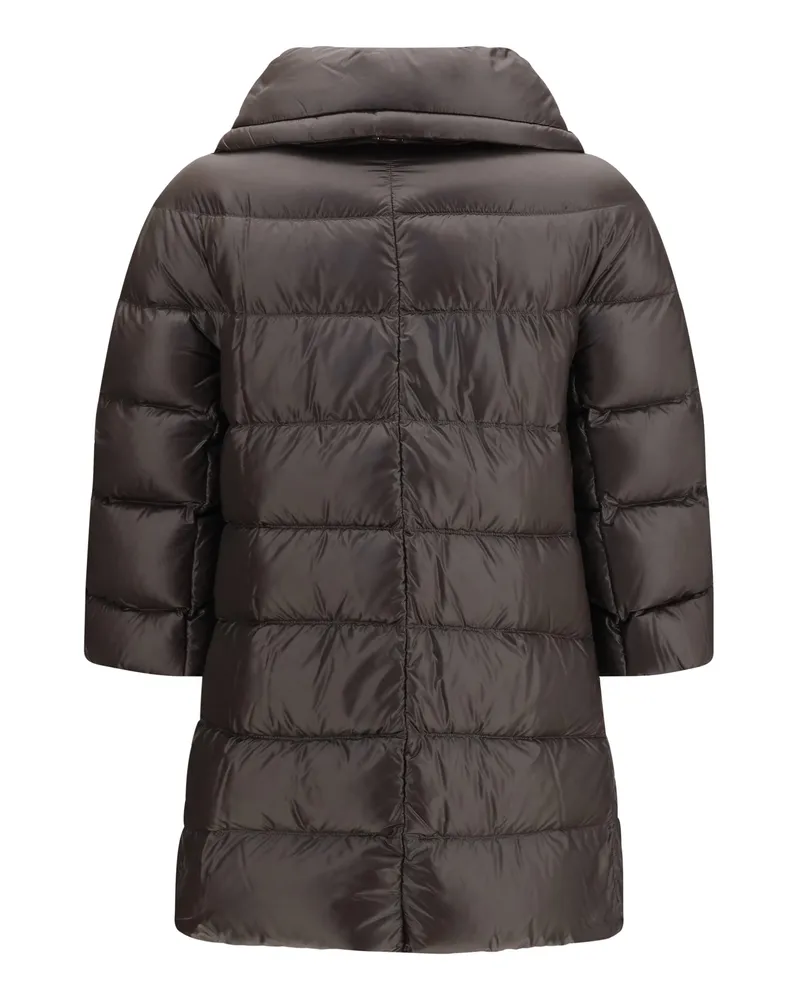 Herno Women's Midi Down Jacket Anthracite Polyester Puffer Gray