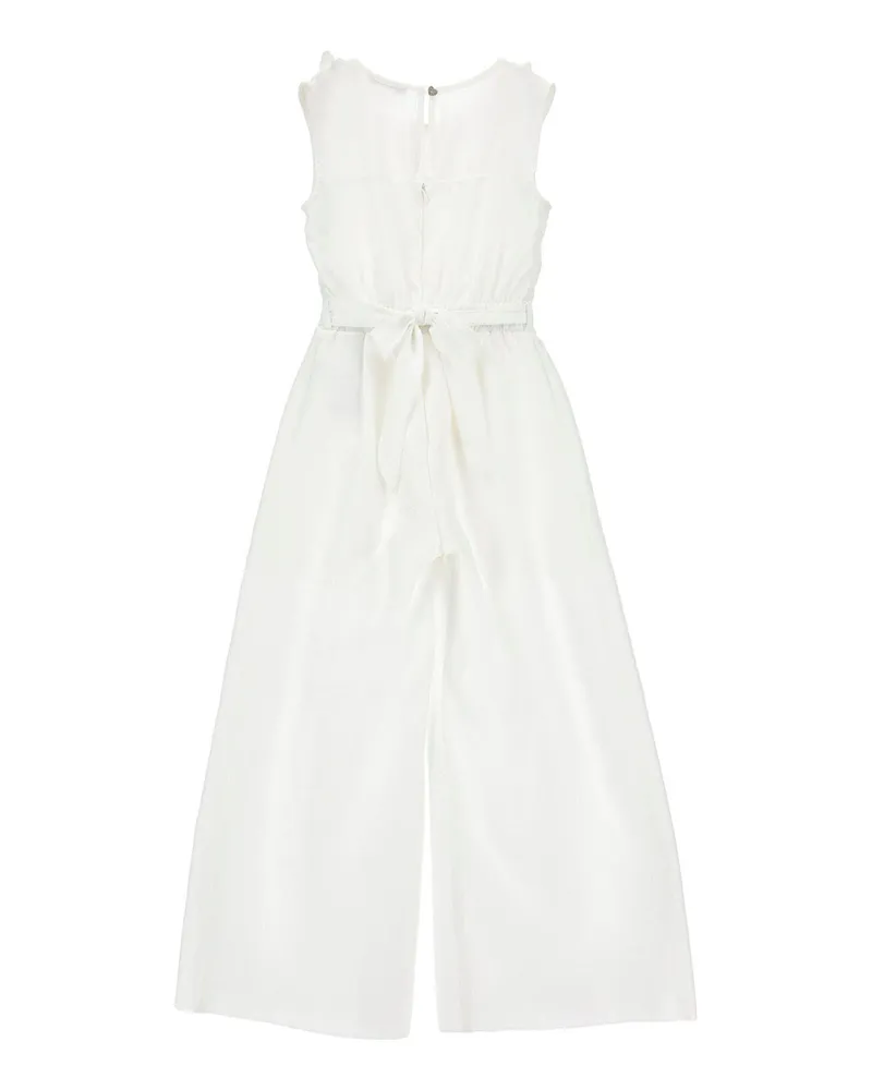 Monnalisa Girls Dress White Viscose Blend White