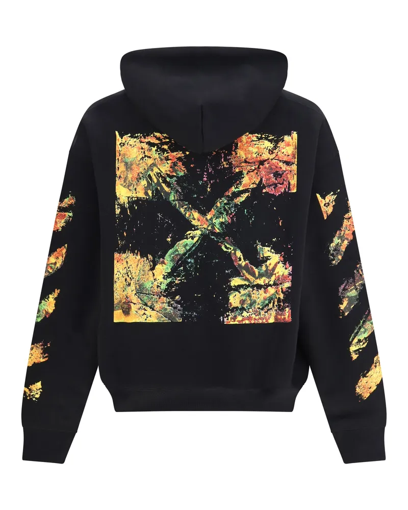 OFF-WHITE Men's Hoodie Spray Arrow Black Cotton Sweatshirts Sweater Black