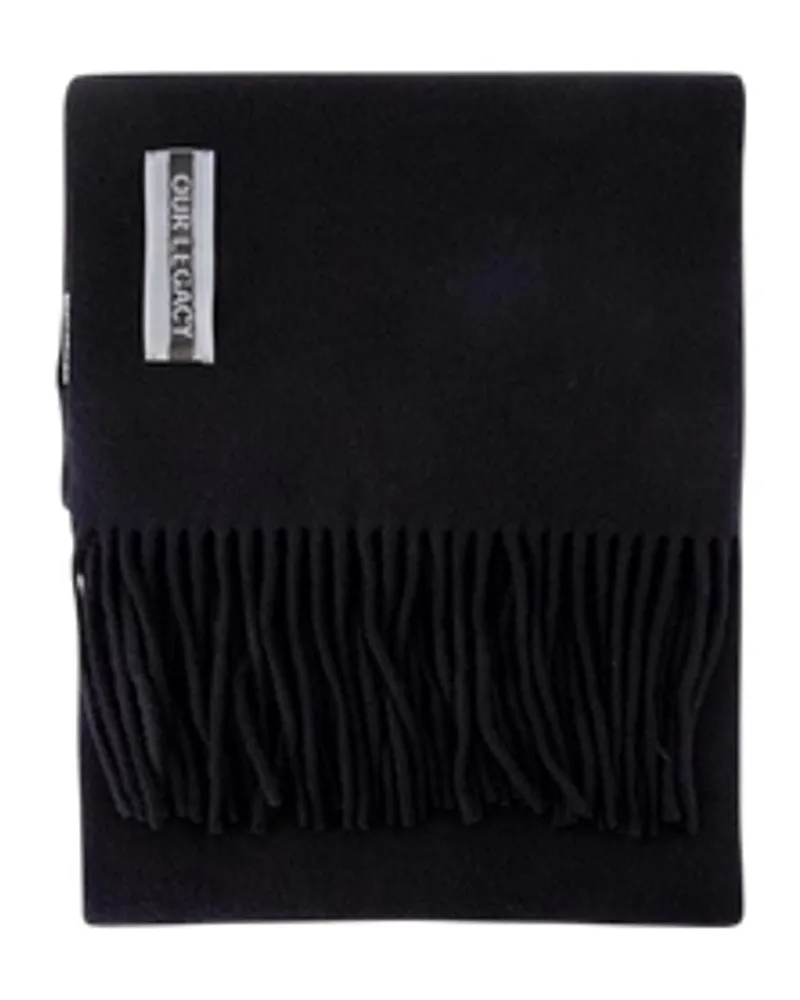 Our Legacy Unisex Estate Scarf Black Wool Black