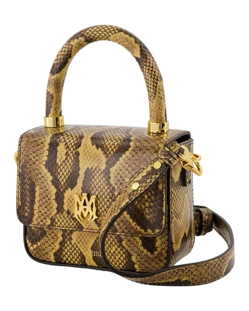 Amiri Ma Calfskin Leather Top Handle Bag — Brown Brown