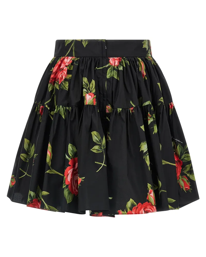 Dolce & Gabbana Women's Black Cotton Long Skirt Black