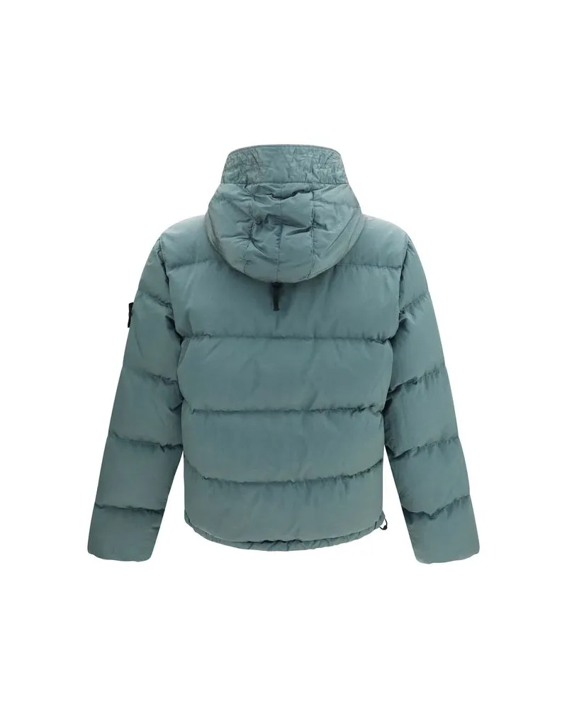 Stone Island Men's Bicolor Polyamide Full-Length Jacket Clothing Gray