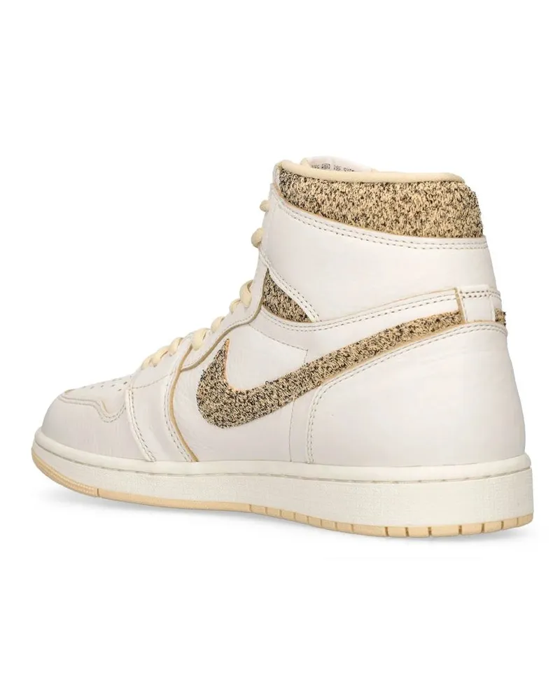 Nike Men's Air Jordan 1 Retro High Og Craft Sneakers White Shoes White