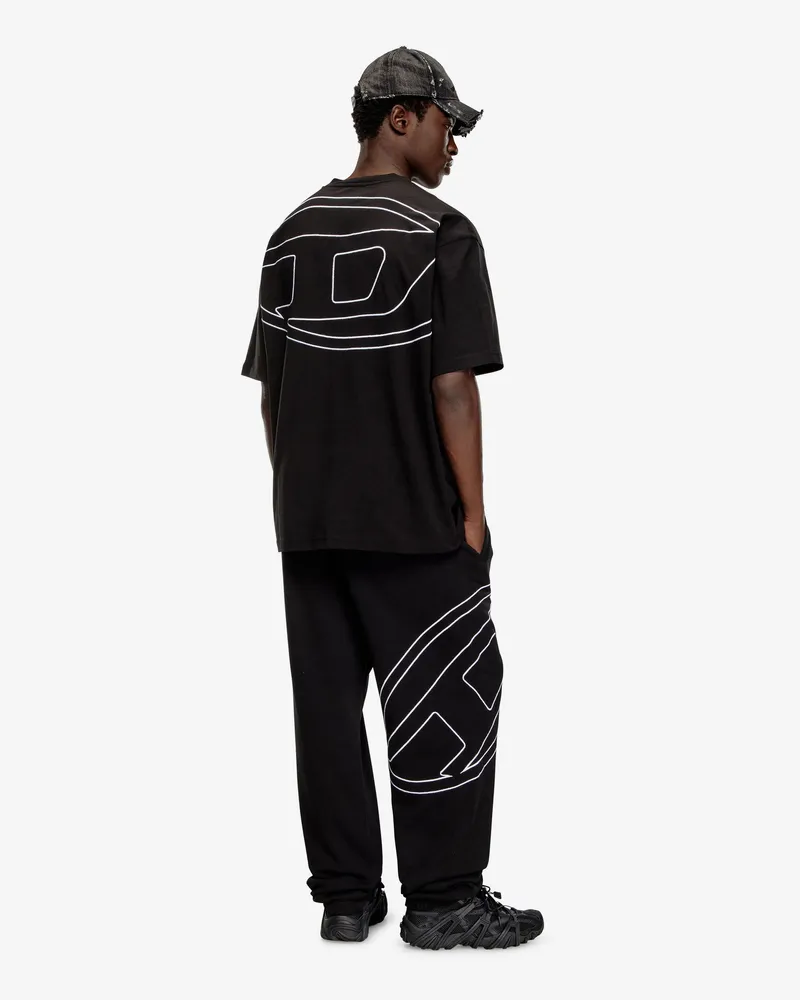 Diesel Men's T-Shirt T-Boggy Cotton Black T-Shirts And Polos Black