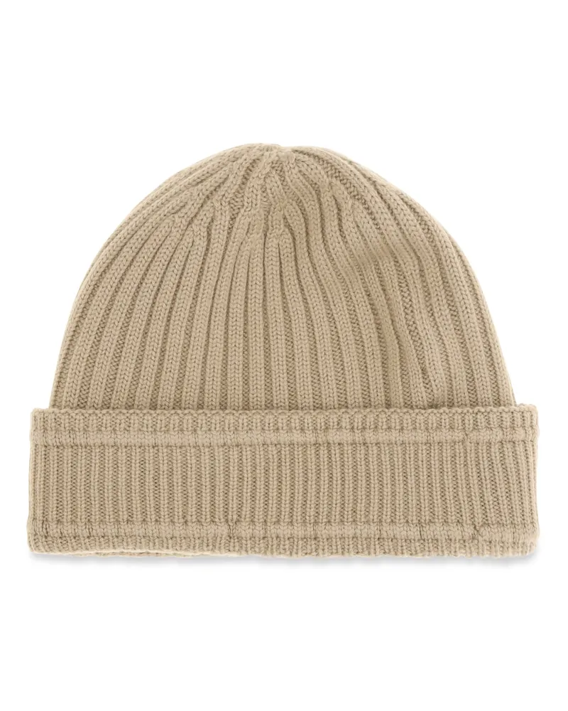 Burberry Men's Wool Beanie Sand Merino Ovis Aries Hats E Hairbands Beige