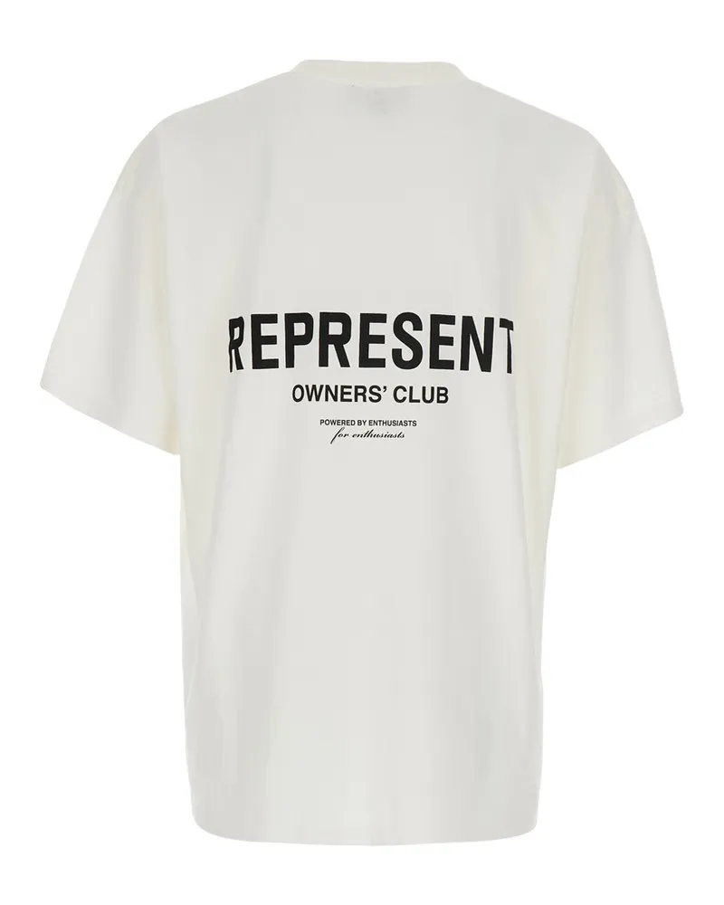 REPRESENT Men's T-Shirt Crew Neck White Cotton T-Shirts And Polos White