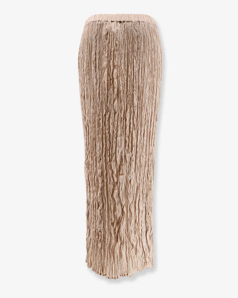 ALYSI Women's Skirt Wrinkled Viscose Beige Beige