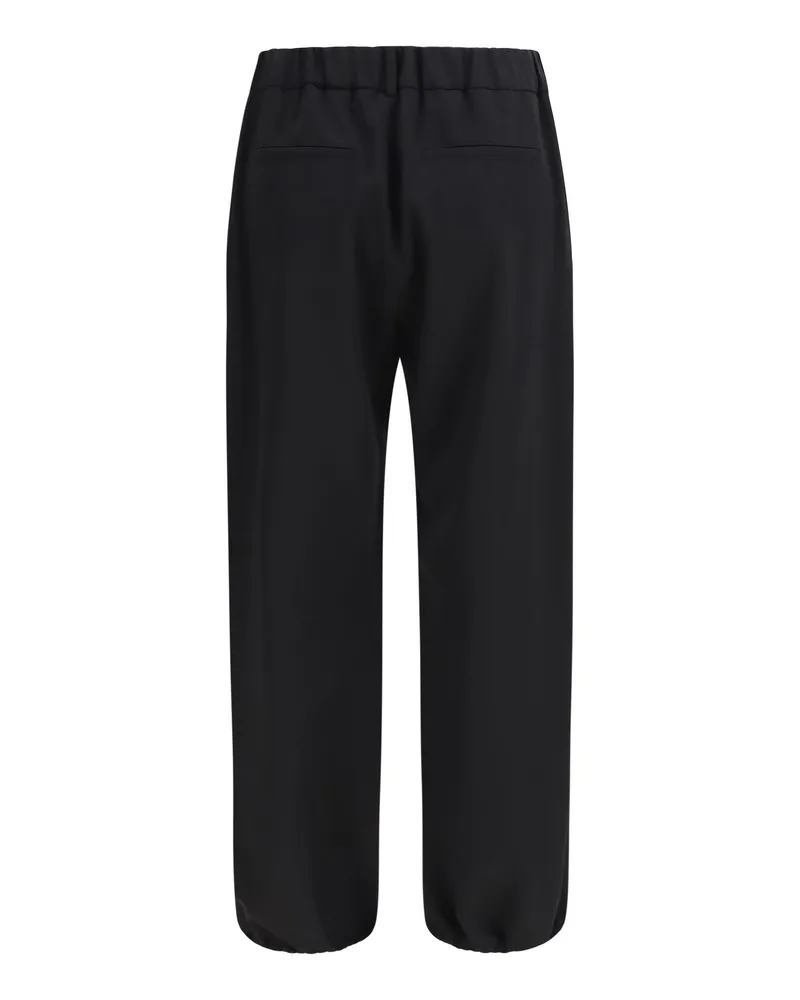 Burberry Wool Twill Jogging Trousers — Black Black