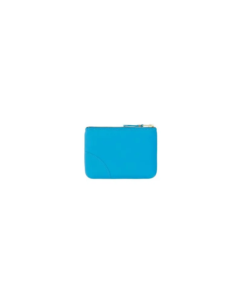 Comme des Garçons Men's Blue Calf Leather Bos Taurus Wallet Blue
