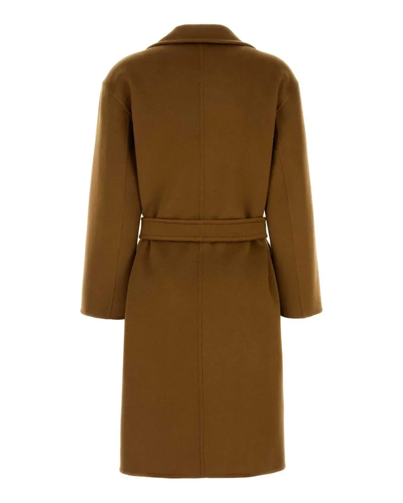 Max Mara Women's Brown Cashmere Melinda Coat Cuoio Exterior: Cappotti Camel