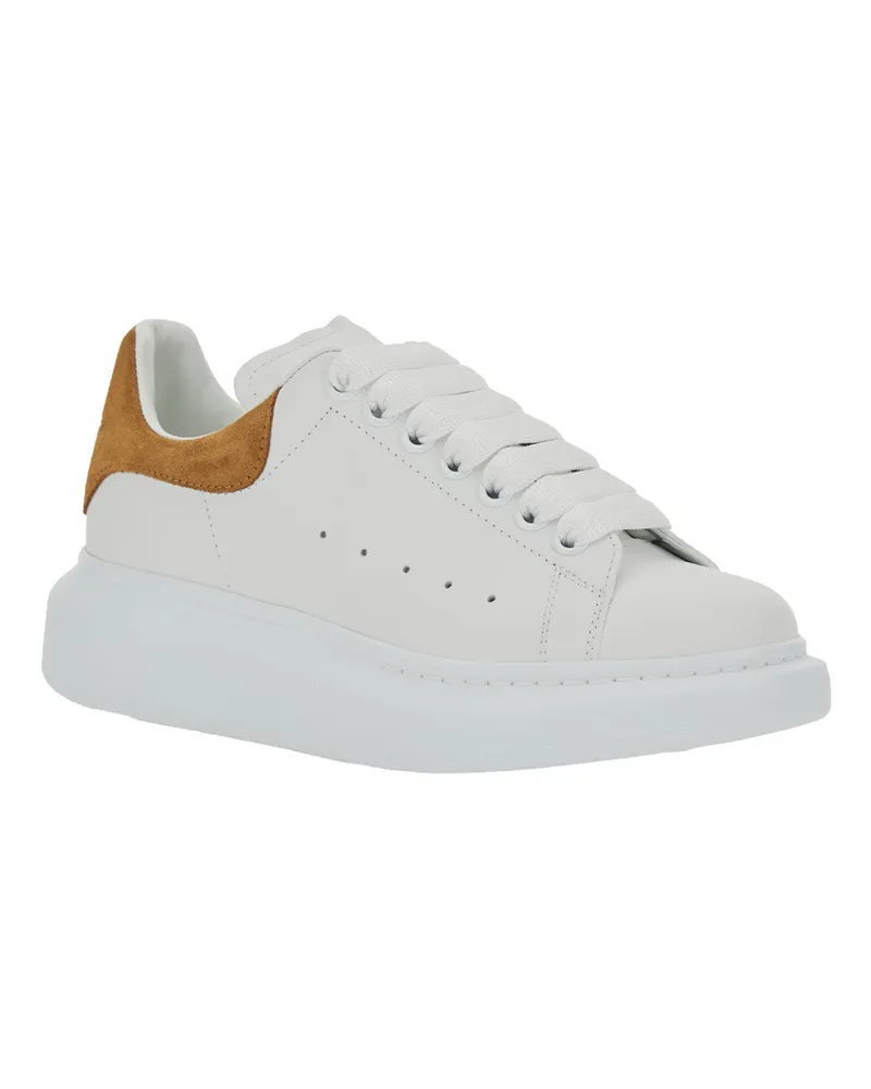Alexander McQueen Women's Low Top Sneaker White Calf Leather Trainers White