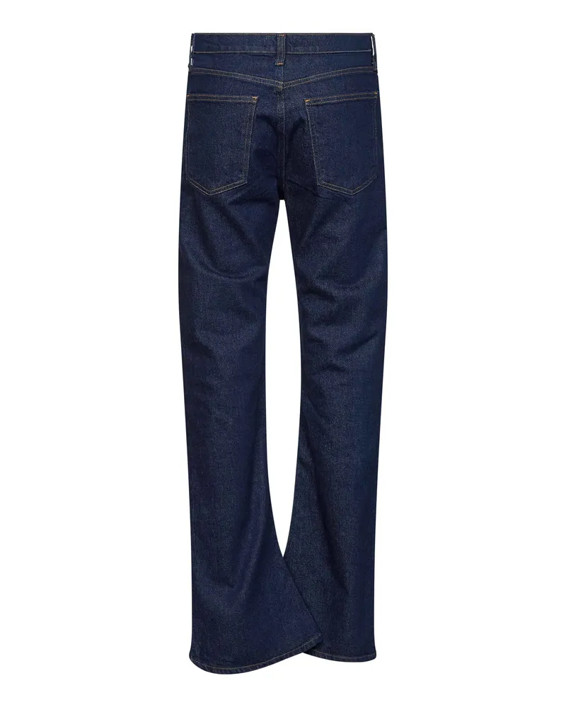 AGOLDE Women's Jeans Mid-Rise Kick-Boot Blue Denim Regenerative Cotton Blue