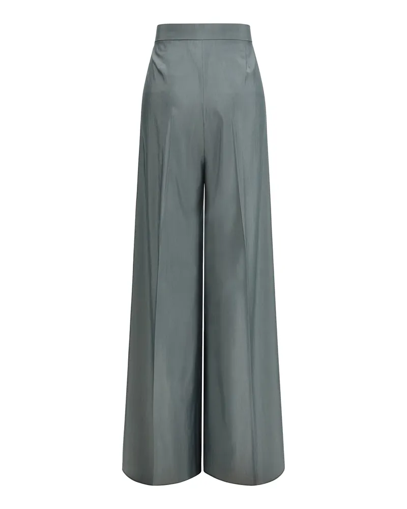 Max Mara Virgin Wool Pleated Trousers — Green Green