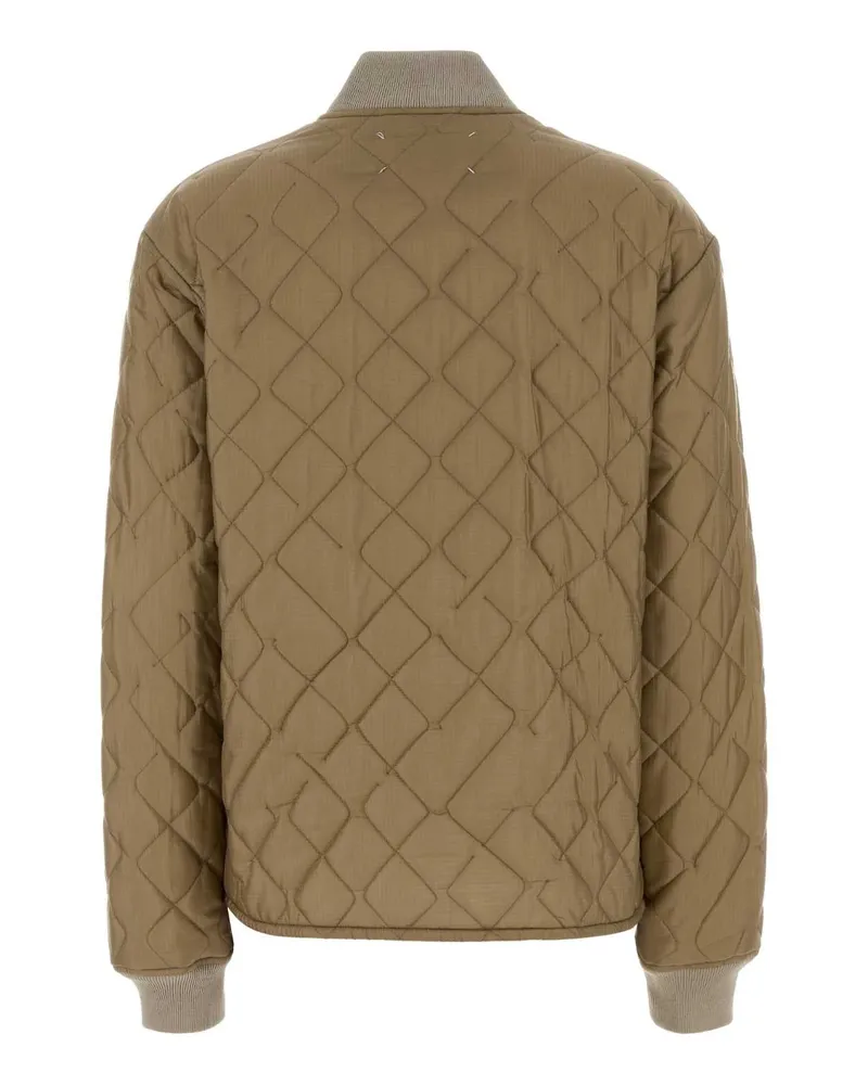 Maison Margiela Women Beige Nylon Bomber Jacket Duneoffwhite Giubbini Beige