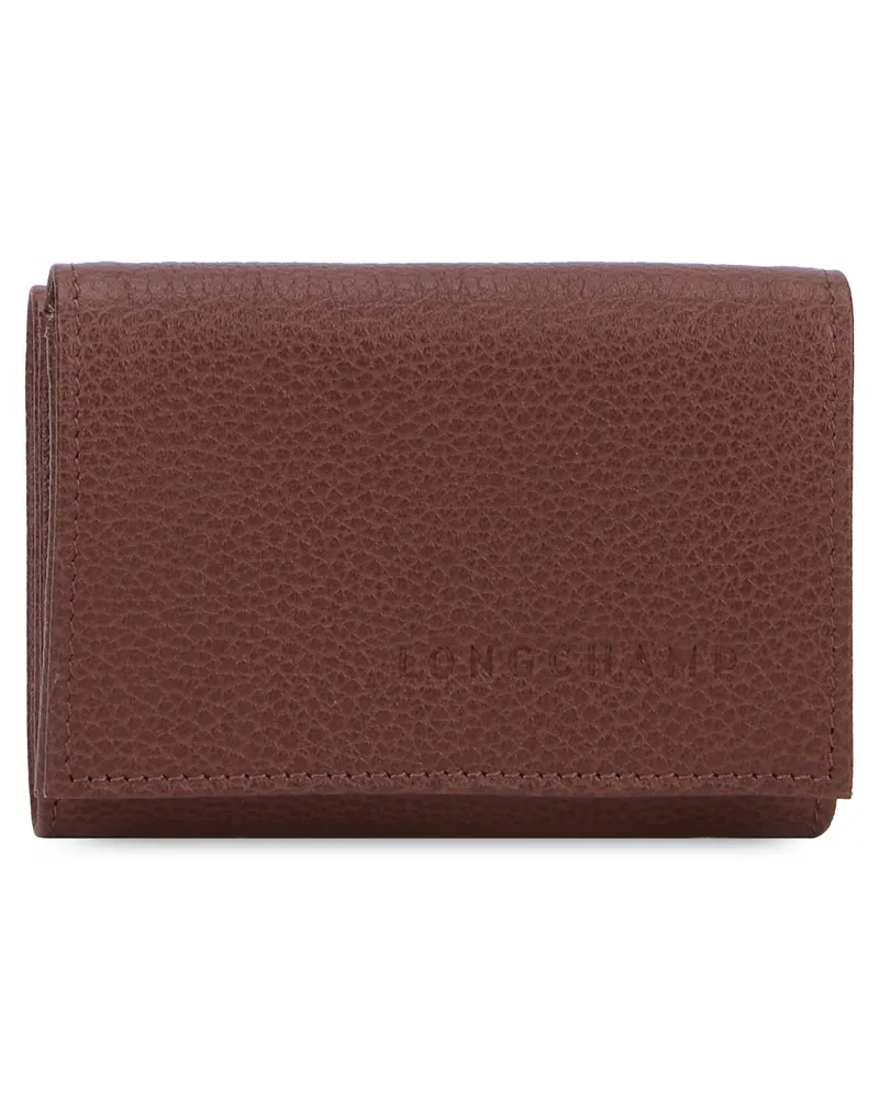 Longchamp Women's Leather Wallet Brown & Purses Brown
