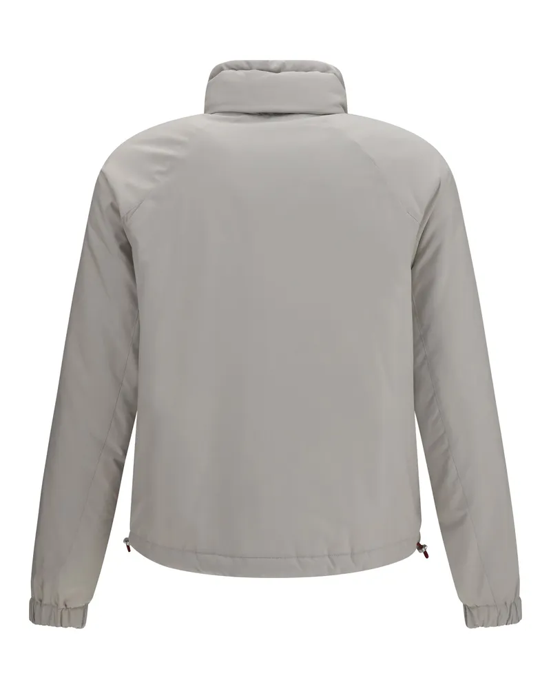 Brunello Cucinelli Men's Waterproof Jacket Ice Polyester Gray