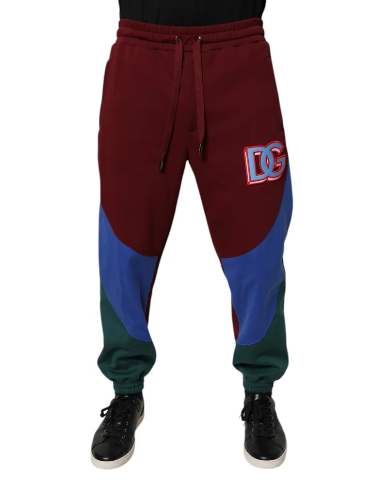 Dolce & Gabbana Multicolor Cotton Men Jogger Sweatpants Pants Polyester Multicolor