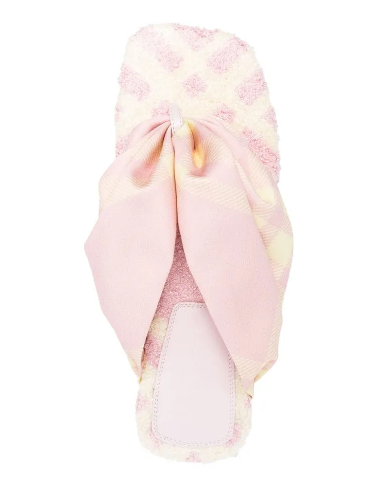 Burberry Check Thong Sandals — Pink Pink