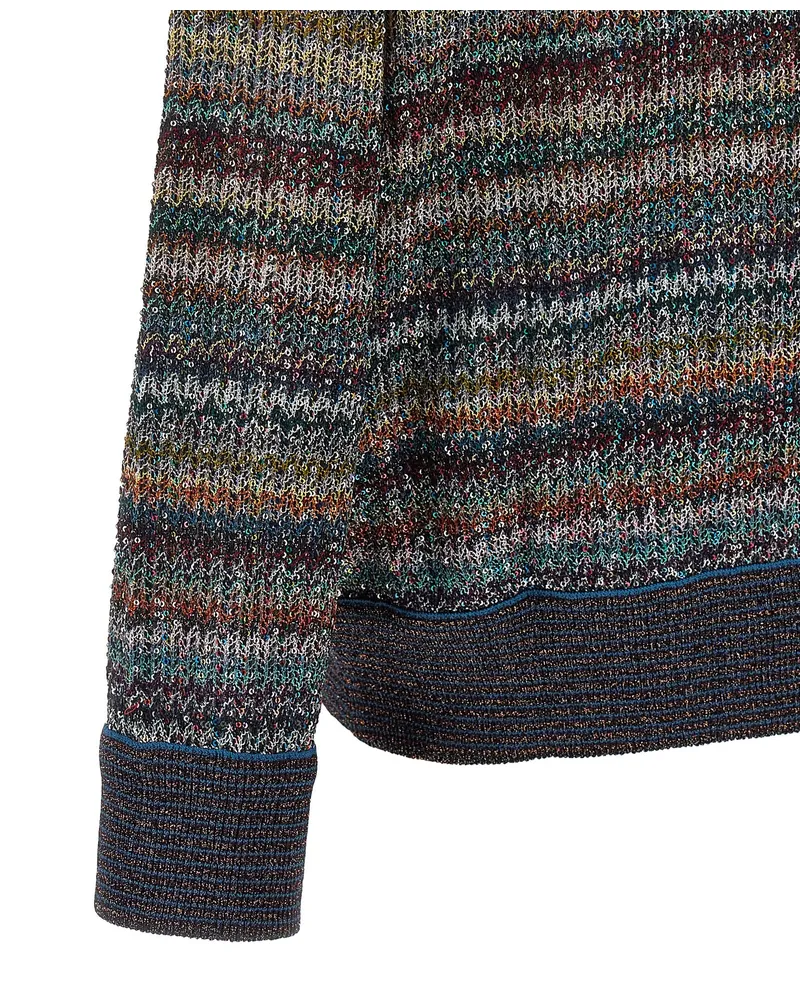 Missoni Striped Viscose with Lamé Sweater — Multicolor Multicolor