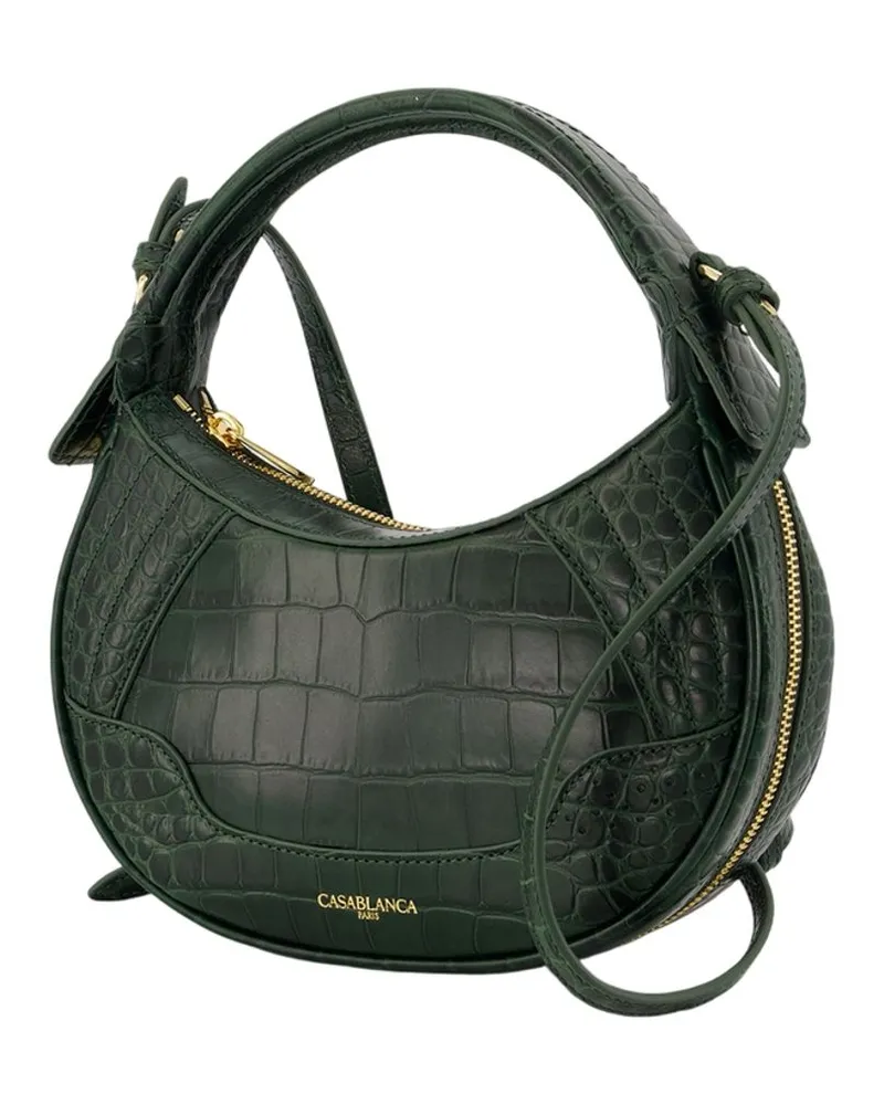 Casablanca Paris Calfskin Leather Hobo Bag — Green Green