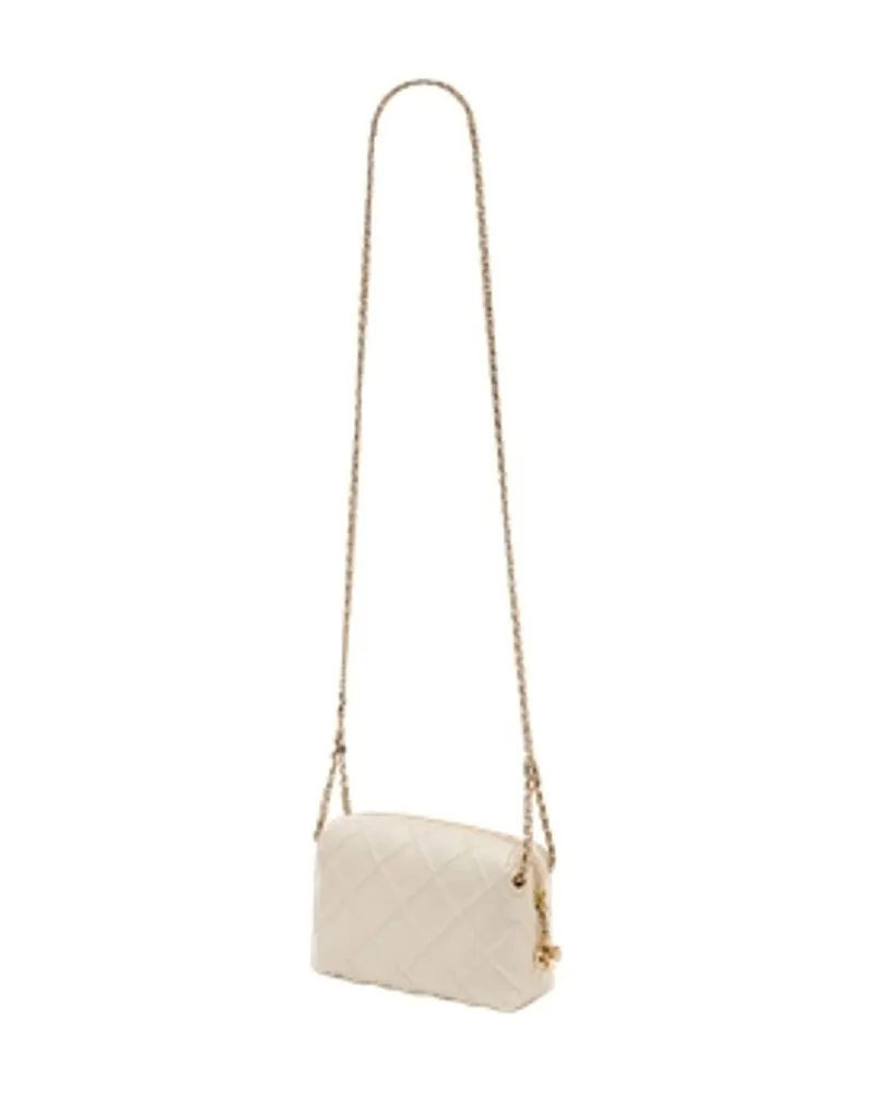 Tory Burch Women's Fleming Crossbody Bag Beige Lambskin Beige
